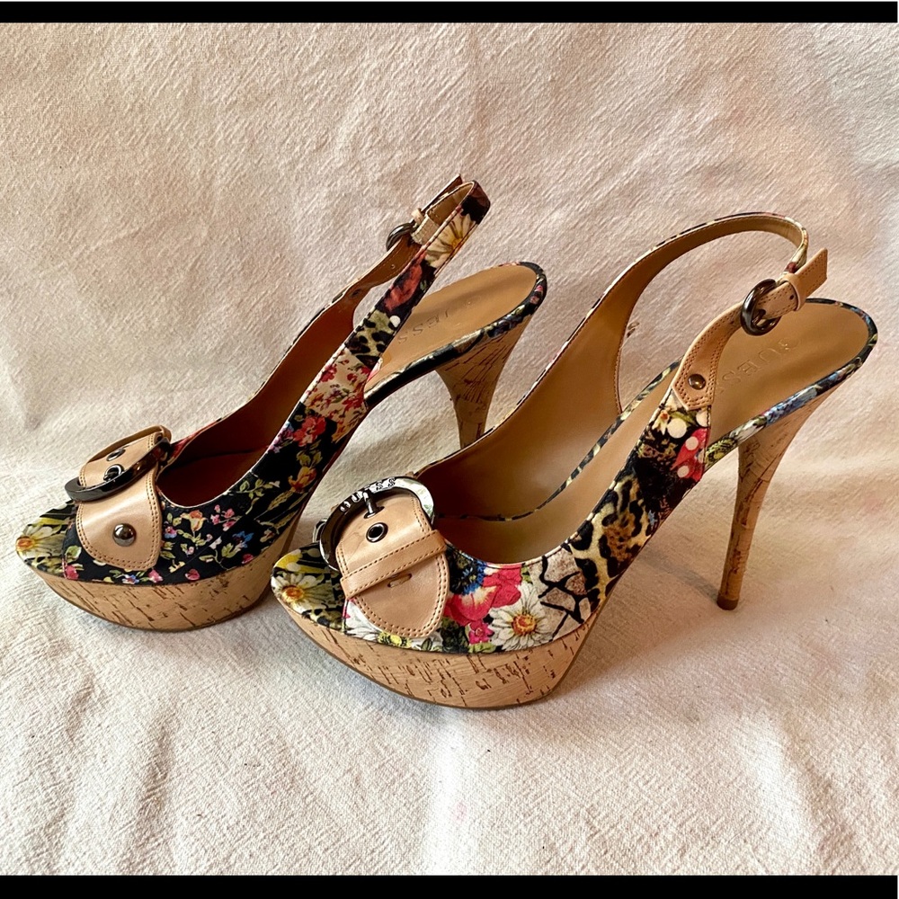 Guess Platform Stiletto Slingbacks, 10 M